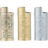 Newest Bronze Silver Golden Portable Lighter Case Sleeve Holder Cover Shell Innovative Design Pattern Skin Casing For Cigarette Smoking Tool
