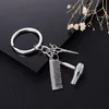 20 sztuk / partia Nożyczki Brelok Keychain Cute Key Pierścień Dla Kobiet Grzebień Suszarka do włosów Breloczek Key Holder Creative Portachiavi Llaveros Bag Charm