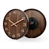 ホームオフィスの装飾のための大きいサイズの大きい14インチの木製の木製の壁時計シンプルなデザインの腕時計