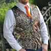 2019 Men Tuxedo Camo Gilet per Prom Wedding Camouflage Groomwear Uomo Camouflage Vest gilet cravatta Plus Size Custom Made size e c305f