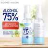 Gel disinfettante per le mani da 60 ml YOUNG VISION Disinfezione dell'acqua a mani libere Liquido idratante usa e getta Nessun gel per le mani antibatterico senz'acqua pulito