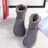 DORP SHIPPING New Women Snow Boots Style Waterproof Cow Suede Leather Winter Lady Outdoor Boots Brand Ivg Size US3-13