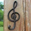 10 pezzi Nota musicale Clef Metallo Gancio in ghisa da muro Gancio da cucina Holder Vintage Coat Hat Bag Hanger Organizer Holder Home Shop Decorazione del muro