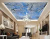 モダンな壁紙の3D壁の壁画のためのリビングルームの天井壁画冬の空、冷凍ツリー、雪のカスタム壁紙写真壁紙3D
