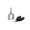 3.5mm Splitter Stereo Plug U-vorm Audio Mic Hoofdtelefoon Koptelefoon Splitter Adapters voor Smartphone MP3 MP4 Speler