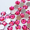 200pcs 8 mm Round Round Back Back acrylique Gemmes Crystal Stones Perles non couchées pour les vêtements de bijoux de bricolage ZZ7594027988