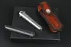 2020 High End Ball Bearing Flipper Fodling Knife D2 Satin / Black Stone Wash Blade TC4 Titanium Alloy Handle EDC Tools