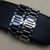 Cinturino in argento nero lucido in metallo nero 20mm 22mm 24mm orologio in acciaio inox cinturino in acciaio inox uomini argento braccialetto di ricambio solido link T190620