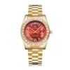 ロールヒップホップメンのウォッチCagarny Fashion Women'sQuartz Watches Diamonds Wristwatch Waterproof GoldenElogioMasculino279l
