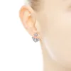 Wholesale- Fashion Crown Pendant Stud EARRING for Pandora 925 Sterling Silver CZ Diamond Earrings with Original box set for Women Girls