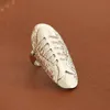 Mode poisson Nail Fossil Anneaux en alliage d'or d'argent de poissons bande os doigt Anneaux femmes Déclaration Bijoux doigt Nail Art Autocollant anneaux