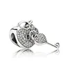 s925 Sterling Silver bead Fits Pandora Bracelet for jewelry make Crystal Dangle Love Beads Charms For European Snake Chain Fashion 2019