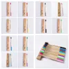 Natural Bamboo Soft Bristle Toothbrush 12 Styles Business Man Disposable Toothbrush Hotel Room Toothbrush Replacement 100pcs RRA2797