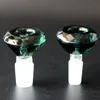 무거운 색깔의 다이아몬드 컷 남성 유리 그릇 물 담뱃대 14mm 18mm 봉 그릇 다색 고품질 18mm 워터 파이프를위한 도매 그릇