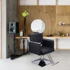 Square Base Boutique Hair Salon Special Hairdressing Chair Beauty Chair Black