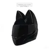 casco integral de motocicleta NTS-003 NITRINOS Marca con orejas de gato de cuatro temporada