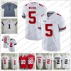 Vêtements de football universitaire américain personnalisés Ohio State Buckeyes #2 Chase Young 5 Garrett Wilson 12 Gunnar Hoak 24 Marcus Crowley Justin 201O