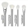 new silver series makeup brushes set 16 pcs makeup tools for eyeshadow blush highlighter free