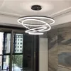 Lâmpadas de pingente 40cm-100 cm anéis fashional moderno lustres lustres para sala de jantar DIY pendurado círculo de iluminação luz interior