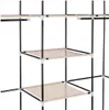 69" tragbarer Kleiderschrank aus Vliesstoff, Kleiderschrank mit Doppelstangen, Beige