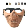 Outdoor Tactical Airsoft Horror Skull Shooting Equipment Protection Gear Skeleton Mask Half Facen O03-105