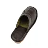 Mntrerm Frühling Slip On Herren Hausschuhe Weiche Bequeme 100% Rindsleder Handgefertigte Stiche Schwarz Braun Echtleder Schuhe