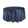 215*215cm Hotel Tablecloth Solid Round Satin Table Cloth For Christmas Wedding Party Hotel Restaurant Banquet Decor from Nantong Jiangsu