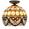 30CM European Love Baroque Celling Lights Tiffany Stained Glass Dining Room Bedroom Aisle Corridor Bathroom Ceiling Lamp TF050