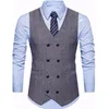 Tweed Men Suit Vest 2018 Khaki Formal Dress Suit Vest Woolen Fashion Slim Fit Waistcoat New Arrival3308144