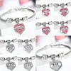 45 typer diamant kärlek hjärtarmband familjemedlem bästa vänner kristall armband kvinnor charms armband smycken