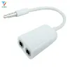 Nieuwe 3.5mm 1 Man naar 2 Vrouwelijke Audio Hoofdtelefoon Splitter Adpater Oortelefoon Splitter Kabel voor iPhone 7 Samsung S7 Edge HTC BlackBerry