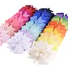 New 30 Colors Girl Hair Bows Solid Colors 6 inch Bow Design Girl Clippers Girls Hair Clips Hair Accessory