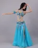 Costumes de danse du ventre pour femmes, ensembles de perles pour dames, Performance sur scène de danse moderne, 5 pièces, soutien-gorge et jupe