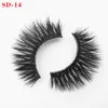 Alta qualidade Caixas de 3 pares 6D Mink cílios postiços Com Composição pinça Entrecruzamento Natural pestana Fluffy Mink Falso Lashes SD01-20