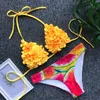 Brésilien Biquini Mujer remorquage pièces Bikini ensemble 2020 Sexy maillots de bain femmes maillot de bain licou maillots de bain vêtements de plage nager Print25902083033850