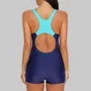 Charmleaks Kadınlar Spor Tek Parça Mayo Atletik Racerback Mayo Pad Bikini Boyleg Plaj Kıyafeti Banyo Monokini Suits