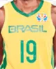 Equipe National Basketball Jersey Brasil 50 Bruno Caboclo 10 Alex Garcia 19 LeanDrinho Barbosa 5 Rafa Luz Yago Mateus Lima Louzad Homens