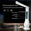 New Desk Lamp LED dobrável Regulável Toque-Type abajur com mesa Relógio Calendário Temperatura Alarme noite luz luzes transporte DHL