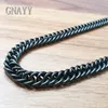 7MM WIDE choose lenght 18-32 inch stainless steel black double curb link Chain necklace for mens jewelry fashion gifts