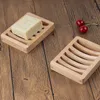 Natural Wooden Soap Dish Soap Tray Holder Storage Soap Rack Plate Box Container Bathroom Accessories WB375