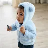 Kids Designer Roupas Inverno Casaco de Veludo Meninos Desenhos Animados Urso Outwear Menina Zipper Jaqueta Tops Child Trench Coat Moletom Com Capuz D7125