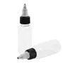 Set van 100 stks 30 ml lege tattoo inkt flessen twist cap plastic duidelijke transparante pigmentcontainer