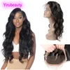 Malaysian Virgin Hair Body Wave Pre Plucked With Baby Hair 360 Lace Frontal 10-24inch Top Closures Frontals Hair Extensions