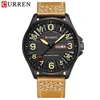 New Curren Sport Quartz Watch Imperproof Mens Watches Top Brand Luxury Geatine Le cuir Date Date Week Renogio masculino3974872