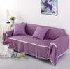 Senaste 215 * 260cm Solid Färg Tyg Sofa Cover Sofa Cover Kombination Sofa Universal Handduk Full Cover Support Anpassning