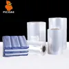 34-120cm PVC Heat Shrinkable Film Reel Transparent Double Layer Plastic Cylindrical Packaging Bag Daily Necessities Stationery Cosmetic Food