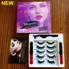 Magnetische wimpers met eyeliner en tweezer 5 paren magnetische valse wimpers 2 stks vloeibare eyeliner make-up set herbruikbare wimper geen lijme heed