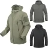 Veste Softshell extérieure imperméable vêtements de randonnée Camping veste hommes automne hiver épais chaud alpinisme Camping manteaux