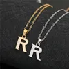 English Alphabet -T gold silver friend Name Letters pendant Necklaces Sign Word Chain Tiny Initial Letter Lucky woman mother men's family gifts jewelry