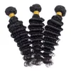 Brazilian Human Hair 4 Bundles With 13x4 Lace Frontals Deep Curly 5PCS Double Wefts 10-30inch Natural Color Free Part